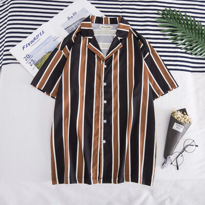 

Tailored Mens Summer Fashion Shirts Casual Short Sleeve Beach Tops Loose Casual Blouse