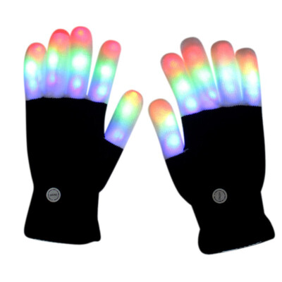 

1pc Halloween Children LED Gloves Keep Warm Gloves LED Gloves 7 Light Modes Finger Light Finger Toys Party Supplies