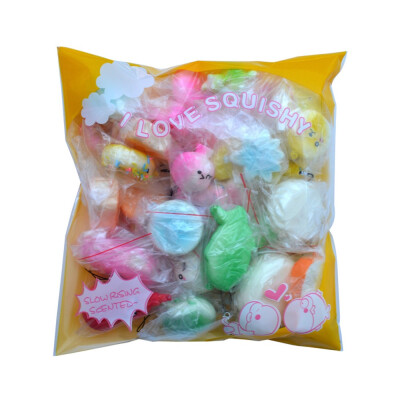 

Gotoamei 30pcs Squishy Slow Rising Cartoon Doll Soft Cream Scented Stress Relief Toy Key