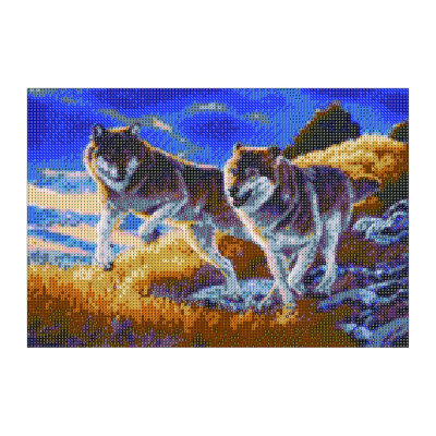 

Running Wolf Theme Household Decoration DIY Childrens Gift Funny Full Diamond Covered Diamond Paintings