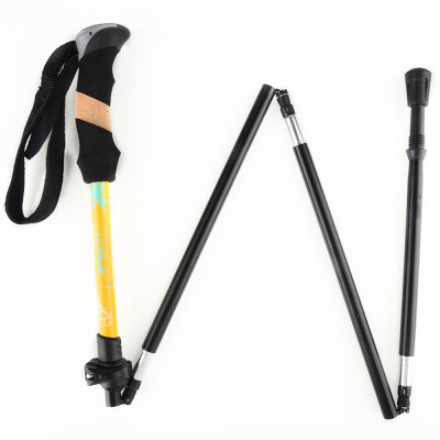 

​Camping Aluminum Alloy Folding Walking Rod Trekking Stick Pole Ultra Light