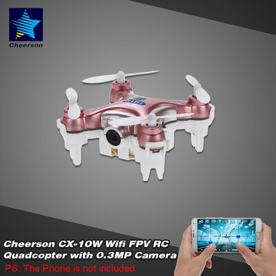 

Original Cheerson CX-10W 4CH 6-Axis Gyro Wifi FPV RTF Mini RC Quadcopter with 03MP Camera