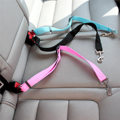 

NEW Dog Pets Car Safety Seat Belt Harness Restraint Lead Adjustable Travel Clip Supplies Pets