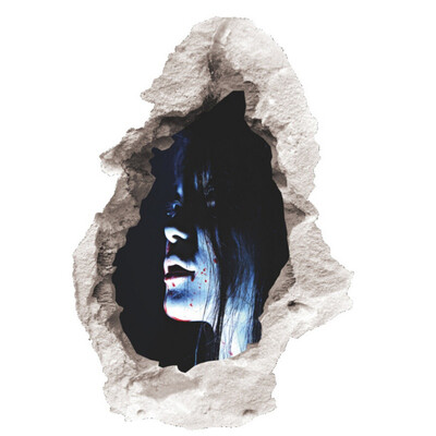 

3D View Halloween Decoration Scary Bloody Broken Wall Ghost Wall Sticker Home Decor Mural Party Art 6045cm