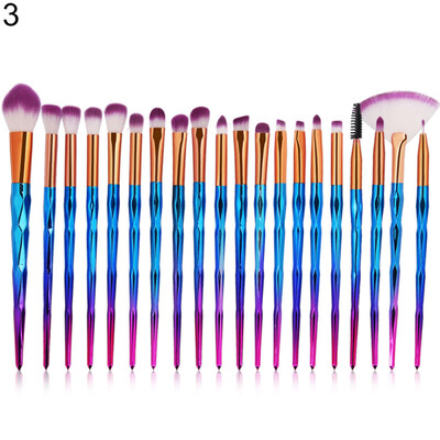 

20Pcs Cosmetic Beauty Tool Eye Shadow Powder Lip Fan Shape Pro Makeup Brush Set