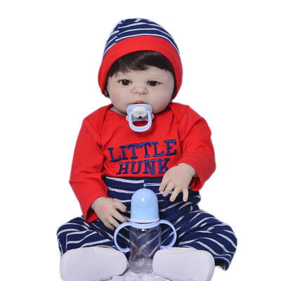 

New Style 23 57 cm Silicone Full Body Baby Doll Lifelike Reborn Babies Girl Toy For Toddler Birthday Gifts Bedtime Playmate