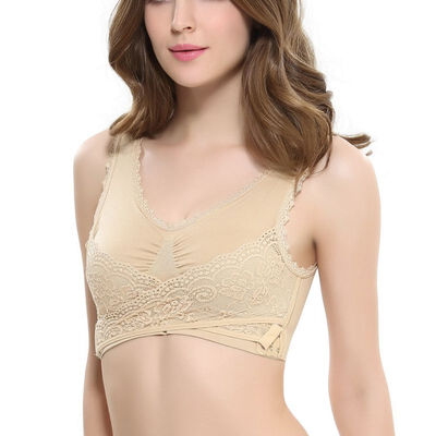 

Comfortable Solid Color New Cross Side Buckle Without Rims Gathered Sports Underwear Sleep Bra