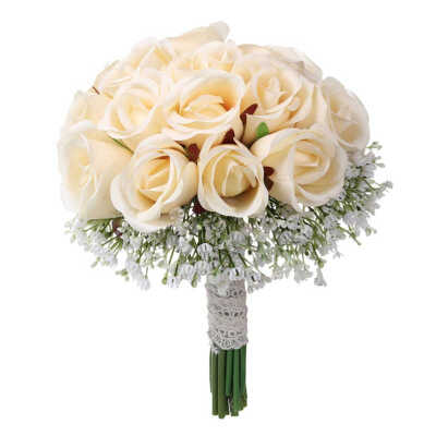 

Multi-color Rose Gypsophila Mixed Artificial Flower Wedding Holding Flowers Romantic Wedding Exterior Travel Bouquet Decoration