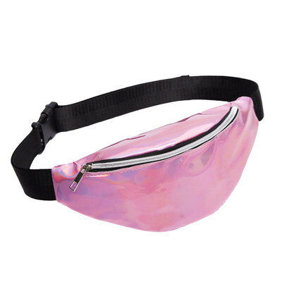 

Shiny Women Holographic Laser Zip Crossbody Shoulder Chest Waist Bag Fanny Pack