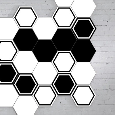 

10 Pcsset Hexagonal DIY Non-Slip Floor Stickers Waterproof PVC Self Adhesive Stickers Art Tile Floor Wall Decal Sticker