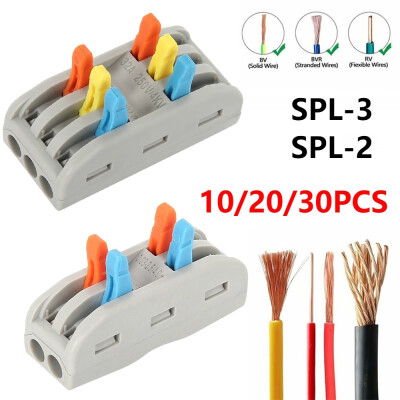 

Reusable 23Way Spring Lever Terminal Block Electric Cable Connector Wire102030PCS