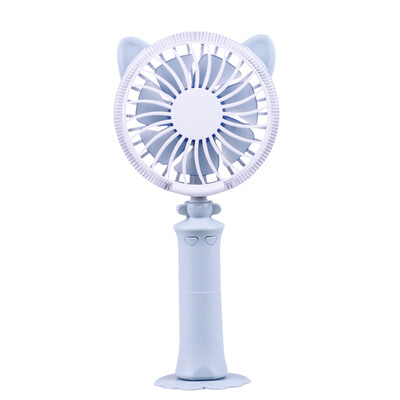 

Mini Portable Fan 2 Speeds Handheld Desktop LED Colorful Night Light Fan Cooler Cute USB Rechargeable Fan for Office Home Outdoor