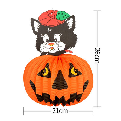

Halloween Hanging Pumpkin Paper Lantern Pendant Ornaments Haunted House Scene Layout Props Holiday Party Decoration Accessories