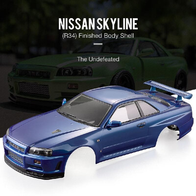 

Killerbody 48716 Nissan Skyline R34 Finished Body Shell Frame for 110 Electric Touring RC Racing Car DIY
