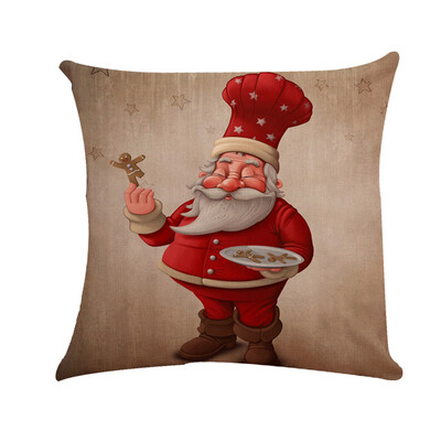 

Tailored Christmas Pillow Case Glitter Cotton Linen Sofa Throw Cushion Cover Home Decor