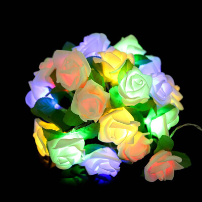 

Gobestart Rose LED Window Curtain Lights String Lamp Party Decor With 20 LED Beads
