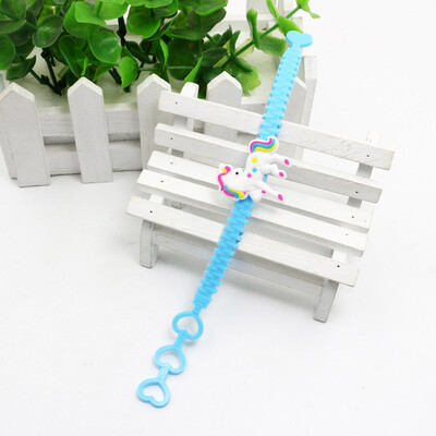 

Cartoon UNICORN Slap Bands Snap Band Bracelet Silicone Wristband Girls Party