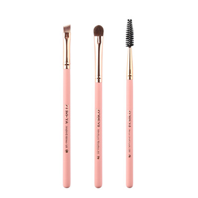 

3pcsset Pink Handle Eye Makeup Brush Kit Eyebrow Eyeshadow Eyelash Brush Set Cosmetic Tools
