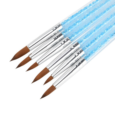 

Toponeto 6pcsNail Art UV Gel Polish Design Dot Painting Detailing Pen Brushes Tool