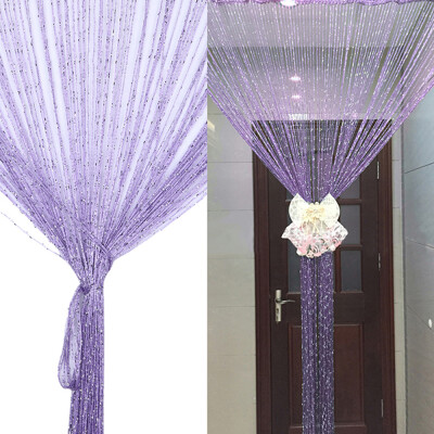 

New Fashion 200cm100cm Fly Screen Fringe Tassel Curtain String Sparkle Curtains Room Divider Door Window home Patio Decor