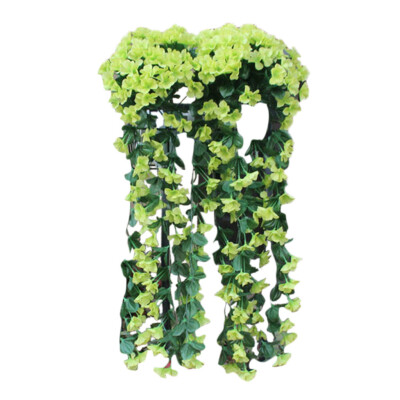 

Gobestart Hanging Flowers Artificial Violet Flower Wall Wisteria Basket Hanging Garland Vine Flowers Fake Silk Orchid