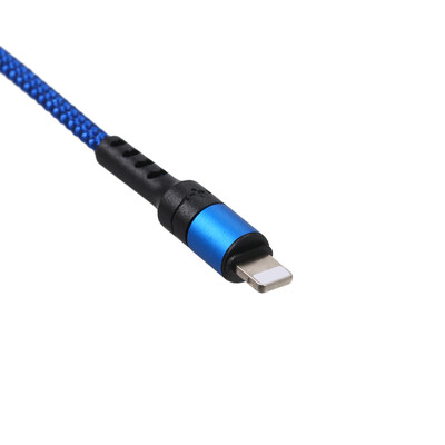 

3 in 1 Charging Cable with Micro USBType-cLighting for iPhone Xiaomi Huawei Samsung Nylon Braided 12MBlue
