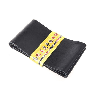 

DIY Car Steering Wheel Cover Genuine Leather Hand Sewing with Needle&Thread Black