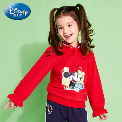 

Disney Disney self-employed childrens clothing girls childrens knitted hooded sweater coat 2019 spring&summer new DA916680D01 bright red 110