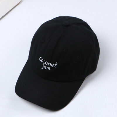 

Korean alphabet simple baseball cap children black leisure sports sun cap male couple embroidered curved eaves cap