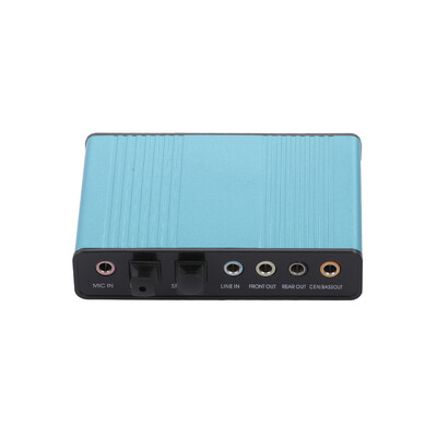 

External Sound Card Channel 5171 USB20 Optical Audio Sound Adapter for PC LaptopBlue