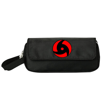 

Anime NARUTO Pencil Case with Handle Strap Large Capacity Pen Bag Makeup Pouch Durable Students Stationery with Double Zipper