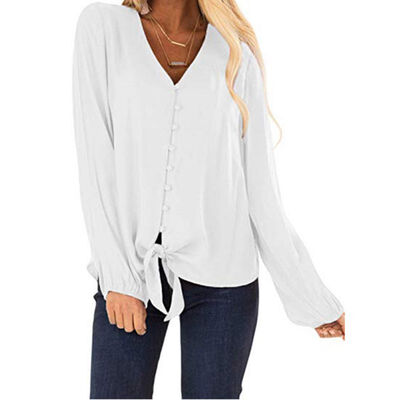 

White Blouse Long Sleeve Women Autumn Stylish Solid Color Women Tops Concise Casual All-match Lady Blouse Shirts