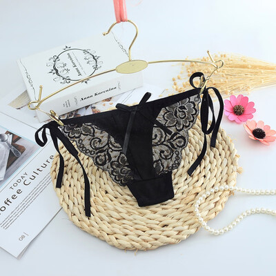 

Sexy Lingerie Womens Cotton Panties Lace-up Thongs Panties Sexy Lace Cutout G-String Lingerie Panties Underwear