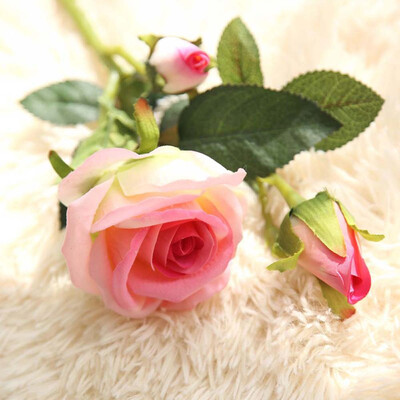 

Gobestart Artificial Fake Roses Flannel Flower Bridal Bouquet Wedding Party Home Decor A