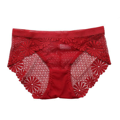 

Ladies underwear Sexy Lace Free Size Transparent Lingerie Briefs Female Seamless Tempting Pretty Briefs Mid Waist Intimates 2019
