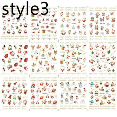 

Christmas Water Transfer Sticker Nail Art Full Foils Wraps New Year Gift DIY Kids Gifts Christmas Decorations