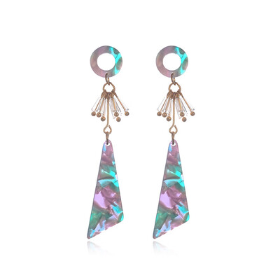 

Elegant Colorful Triangle Acrylic Earrings