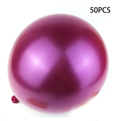 

Toponeto 50Pcs Chrome Shiny Metallic Latex Balloons for Birthday Wedding Grad Party BU