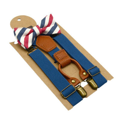 

1PC Kids Elastic Suspenders & Bow Tie Matching Boy Clothing Suit Boy Bowtie Children Costume Adjustable Y-Back Brace Belt