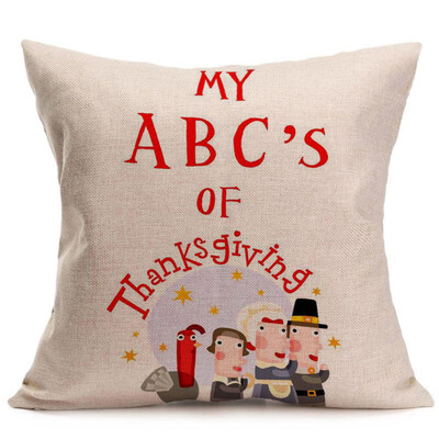 

〖Follure〗Happy Fall Thanksgiving Day Soft Linen Pillow Case Cushion Cover Home Decor