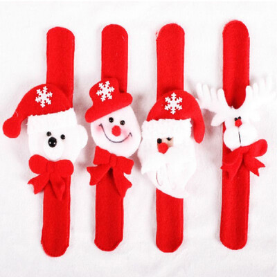

Christmas Slap Circle Bracelet Christmas Wristband Santa Claus Children Party Toy Random Type