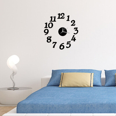 

6060CM 3d mirror clock wall digital watch home clocks Living Room sticker home decor relojes adhesivos decorativos para paredes