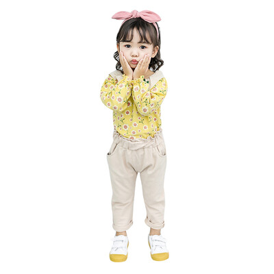 

Kids Girls Clothing Sets Autumn Baby Girl Clothes Casual Long Sleeve Floral Blouse TopsPants Trouser Costume Set 2Pcs Suits