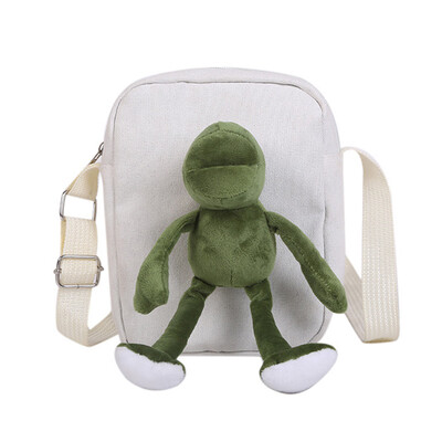 

Multi-Color Durable Sturdy Frog Canvas Bag Slant Bag Girl Single Shoulder Bag