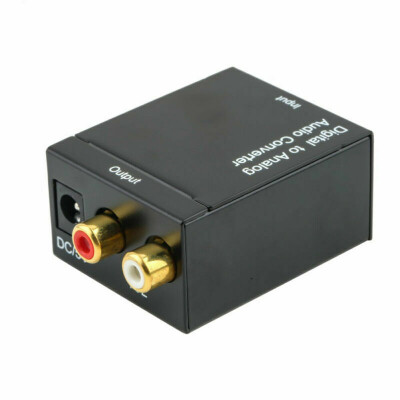 

Digital To Analog Converter DAC Digital Optical To Analog LR RCA Converter Toslink Optical To 35mm Jack Audio Adapter