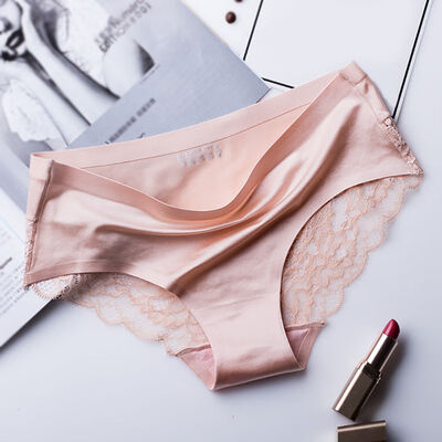 

Women Lace Sexy Panties Luxury Seamless Plus Size Solid Color Underwear Low Waist Female Slim Briefs