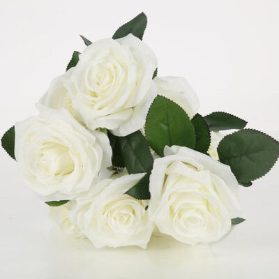 

9 Pcs Elegant France Rose Artificial Flowers Wedding Supplies Fake flowers Simulation Plant Decoration Floral