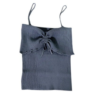 

Women Summer top Fashion Women Clothes All-match Solid Color Slim Fit Sweet Concise Sexy Top Short Style Comisole Top