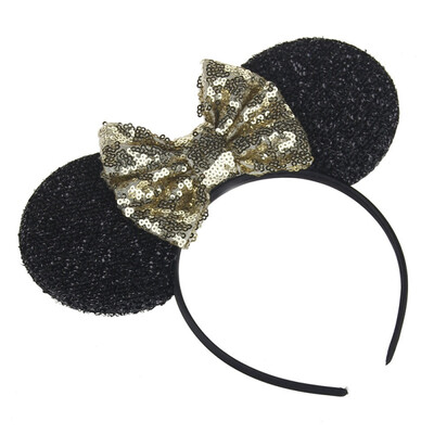 

Sequins Big Bow Hair Accessories Baby Mouse Ears Shape Children Headband Baby Shower Headwear