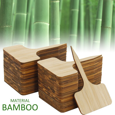 

50100pcs Plant Tag T-type Bamboo Nursery Garden Plant Label Flower Thick Tag Marks